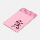 Post-it Notes Chien Caniche Rose (Incliné)