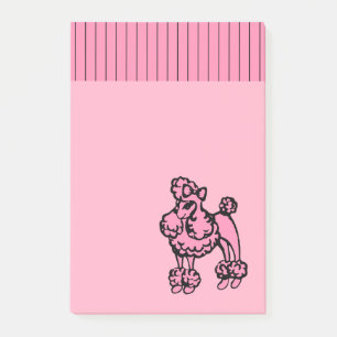 Post-it Notes Chien Caniche Rose