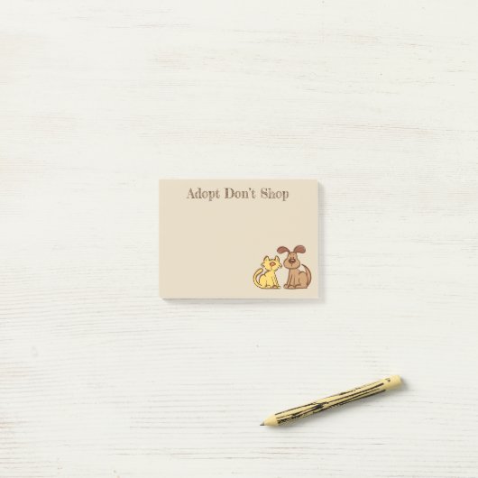 Post-It Notes Chien et Chat (Sur un bureau)