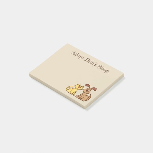 Post-It Notes Chien et Chat (Incliné)