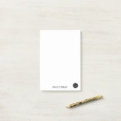 Post-it® Notes circulaires noir et blanc (Sur un bureau)