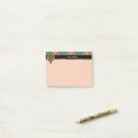 Post-it® Notes Clan Pollock Crest (Sur un bureau)