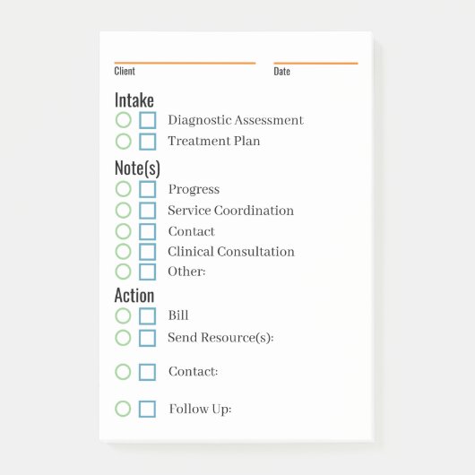 Post-it® Notes cliniques et rappels Pad (Devant)