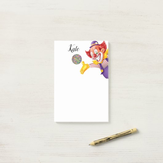 Post-it Notes Clown (Sur un bureau)