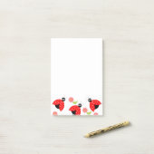 Post-it Notes coccinelle Floral (Sur un bureau)