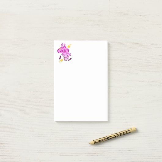 Post-it® Notes Cœurs d'Éléphant Violet (Sur un bureau)