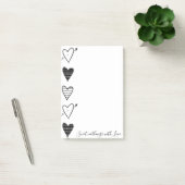 Post-it Notes Cœurs Noirs Douceur sans Amour (Bureau)