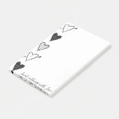 Post-it Notes Cœurs Noirs Douceur sans Amour (Incliné)