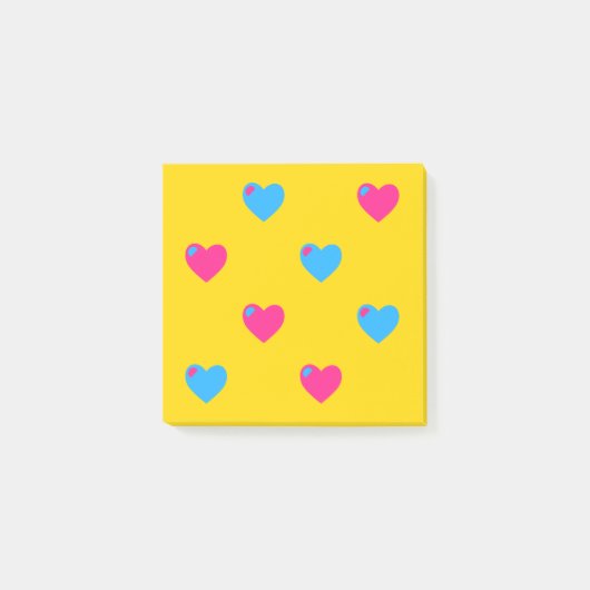 Post-it Notes Cœurs Pan Pride (Devant)