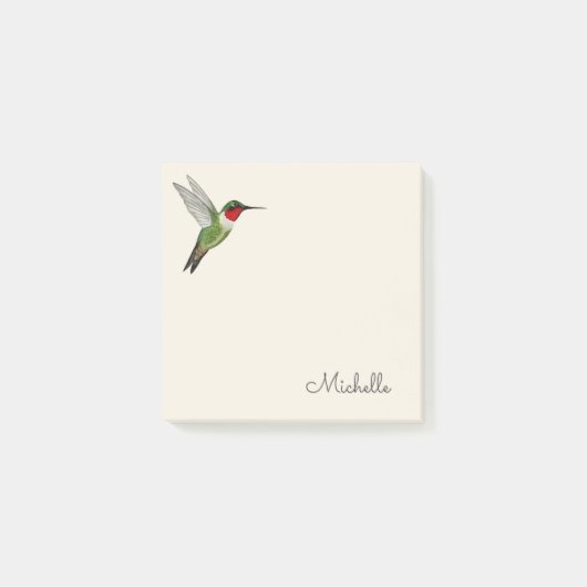Post-it Notes Colibri personnalisés (Devant)