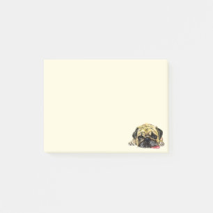 Post-it® Notes collantes amusantes avec chien Carlin