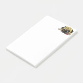 Post-it® Notes collantes amusantes avec chien Carlin (Incliné)