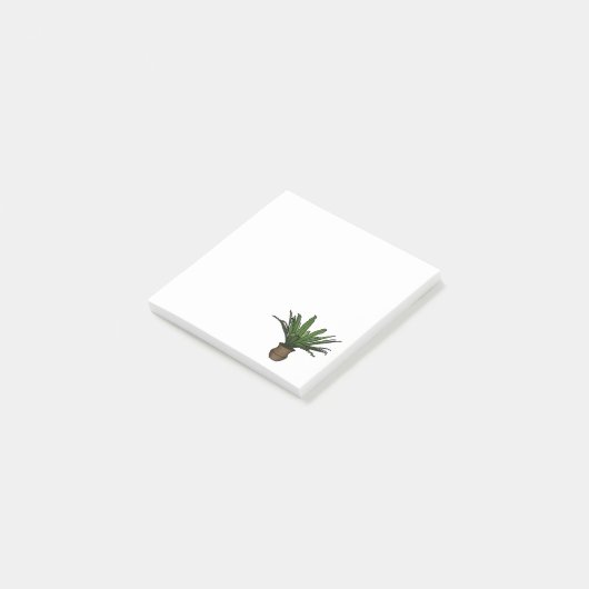 Post-it® Notes collantes avec Plante vert pointillé (Incliné)