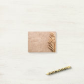 Post-it® Notes collantes Blé sur Burlap Sack Country Rustic (Sur un bureau)