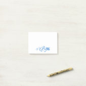 Post-it® Notes collantes bleues de Bells de Noël (Sur un bureau)