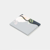 Post-it® Notes collantes Cosmos rose bébé sur Navy (Incliné)