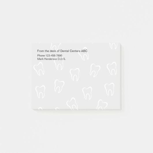Post-it® Notes collantes de bureau de motif dentaire de (Devant)
