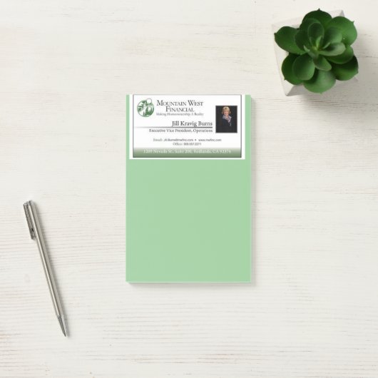 Post-it® Notes collantes de carte de visite personnalisable (Bureau)