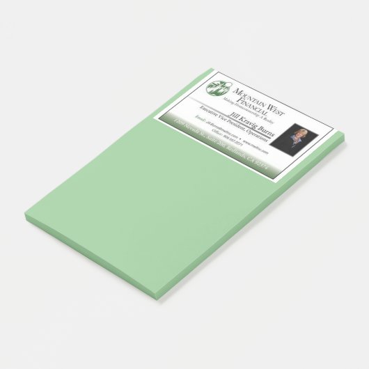 Post-it® Notes collantes de carte de visite personnalisable (Incliné)
