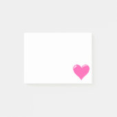 Post-it® Notes collantes de coeur rose (Devant)