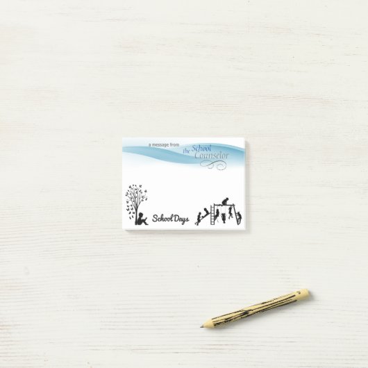 Post-it® Notes collantes de jours d'école de conseiller (Sur un bureau)