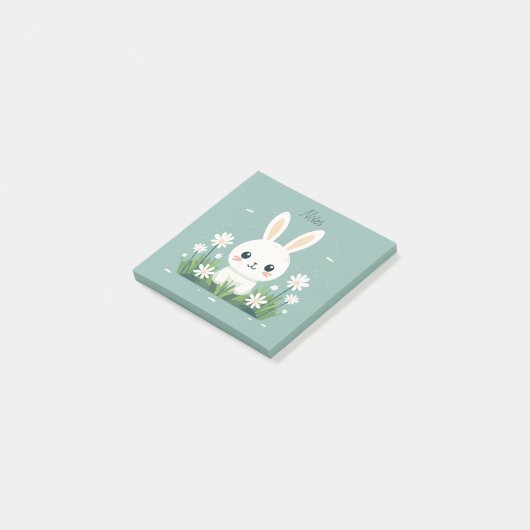 Post-it® notes collantes de lapin mignon (Incliné)