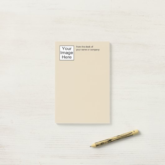 Post-it® Notes collantes de logo d'affaires (Sur un bureau)