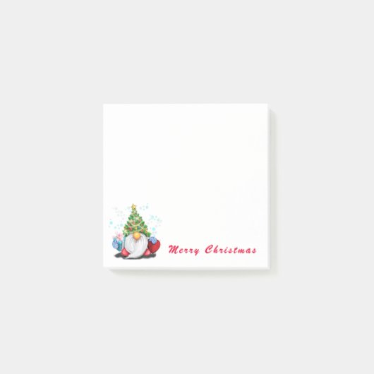 Post-it® Notes collantes de Noël Gnome avec cadeaux (Devant)