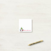Post-it® Notes collantes de Noël Gnome avec cadeaux (Sur un bureau)