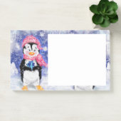 Post-it® Notes collantes de Noël Petit pingouin avec cadeau (Bureau)
