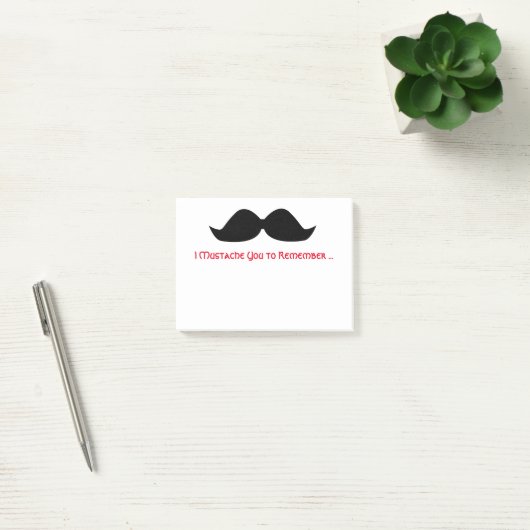 Post-it® Notes collantes de note de moustache (Bureau)