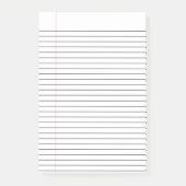 Post-it® Notes collantes de papier de carnet rayées par (Devant)