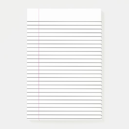 Post-it® Notes collantes de papier de carnet rayées par (Devant)