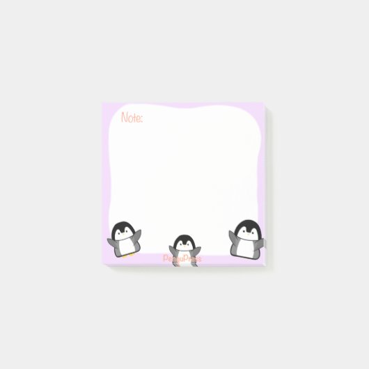 Post-it® Notes collantes de pingouin mignon (Devant)