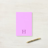 Post-it® Notes collantes de post-it de monogramme (Sur un bureau)