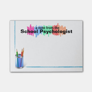 Post-it® Notes collantes de psychologue coloré d'école