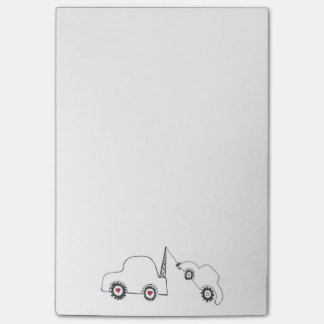 Post-it® Notes collantes de remorquage d'amour