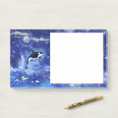 Post-it® Notes collantes des baleines tueuses (Sur un bureau)