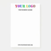 Post-it® Notes collantes du logo de l'entreprise personnali (Devant)