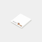 Post-it® Notes collantes d'un chien de teckel de notule (Incliné)