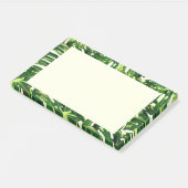 Post-it® Notes collantes encadrées de Feuilles tropicaux (Incliné)