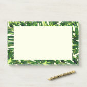 Post-it® Notes collantes encadrées de Feuilles tropicaux (Sur un bureau)