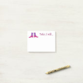Post-it® Notes collantes faites sur commande de chaussures (Sur un bureau)