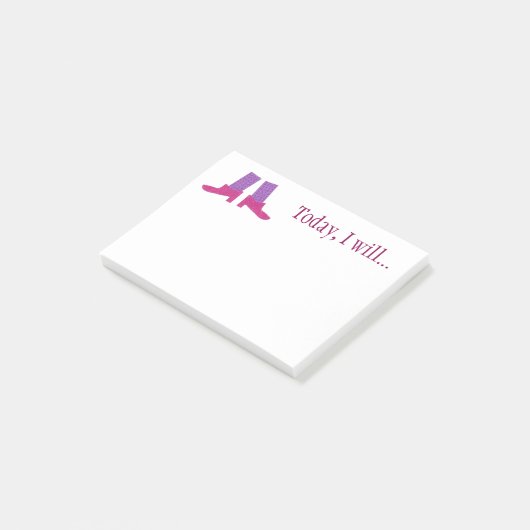 Post-it® Notes collantes faites sur commande de chaussures (Incliné)