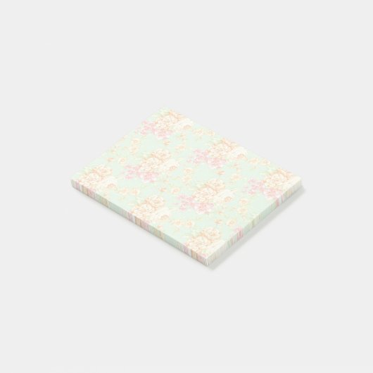 Post-it® Notes collantes florales de joli impression simple (Incliné)