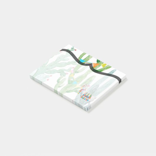Post-it® Notes collantes Flux de désert Boho Llama Bohemian (Incliné)