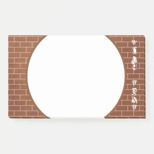 Post-it® Notes collantes murales en briques avec votre nom  (Devant)