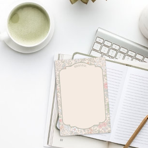 Post-it® Notes collantes Pastel Floral avec nom—Notes posta
