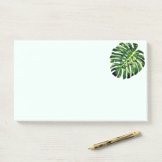 Post-it® Notes collantes pour feuille Monstera (Sur un bureau)