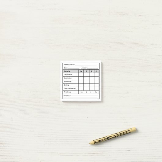 Post-it® Notes collantes pour l'enseignant pour l'écriture  (Sur un bureau)